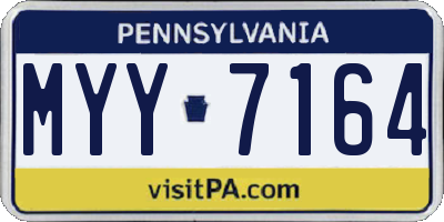 PA license plate MYY7164