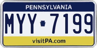 PA license plate MYY7199