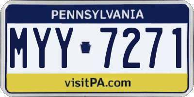 PA license plate MYY7271