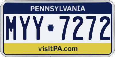 PA license plate MYY7272