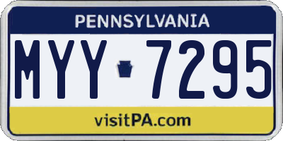 PA license plate MYY7295
