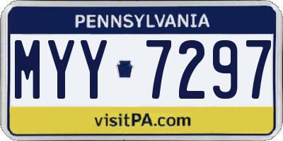 PA license plate MYY7297