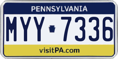 PA license plate MYY7336
