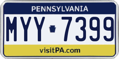 PA license plate MYY7399
