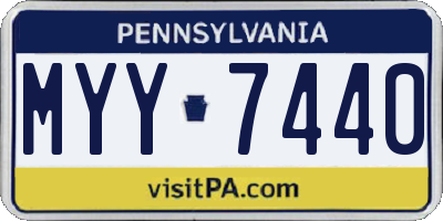 PA license plate MYY7440