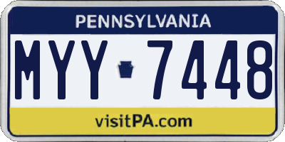 PA license plate MYY7448