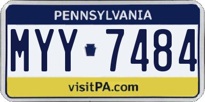 PA license plate MYY7484