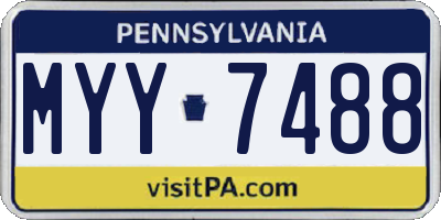 PA license plate MYY7488