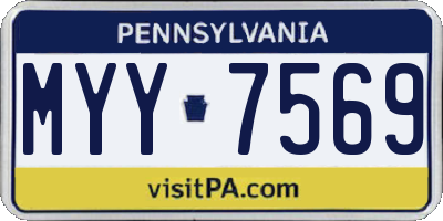PA license plate MYY7569