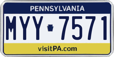 PA license plate MYY7571