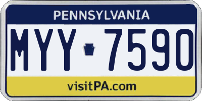 PA license plate MYY7590