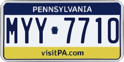 PA license plate MYY7710