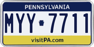 PA license plate MYY7711