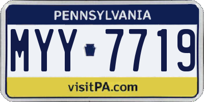 PA license plate MYY7719