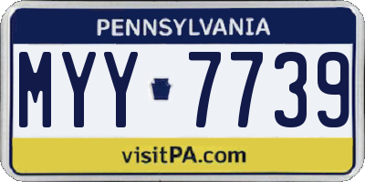 PA license plate MYY7739