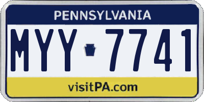 PA license plate MYY7741
