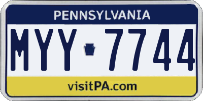 PA license plate MYY7744