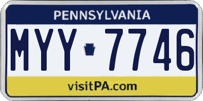 PA license plate MYY7746
