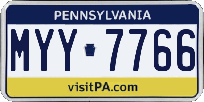 PA license plate MYY7766