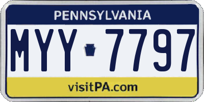 PA license plate MYY7797