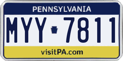 PA license plate MYY7811