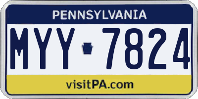 PA license plate MYY7824