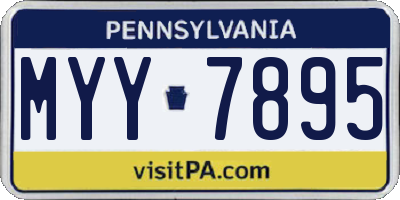 PA license plate MYY7895