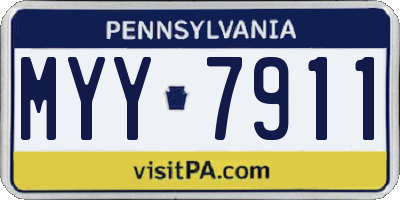 PA license plate MYY7911