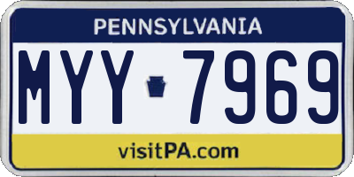 PA license plate MYY7969