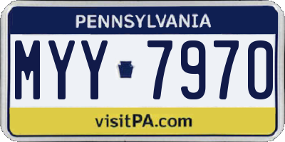 PA license plate MYY7970