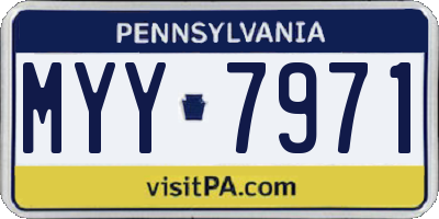 PA license plate MYY7971
