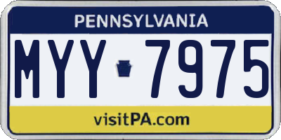PA license plate MYY7975