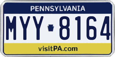 PA license plate MYY8164