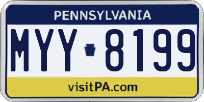PA license plate MYY8199