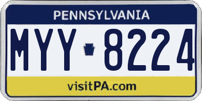 PA license plate MYY8224