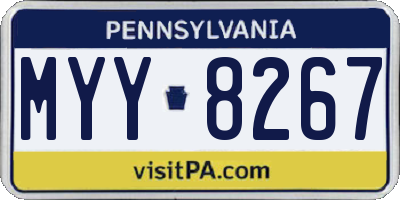 PA license plate MYY8267
