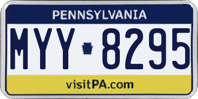PA license plate MYY8295