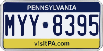 PA license plate MYY8395