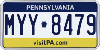 PA license plate MYY8479