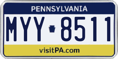 PA license plate MYY8511