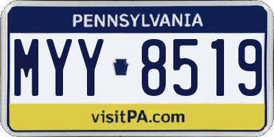 PA license plate MYY8519