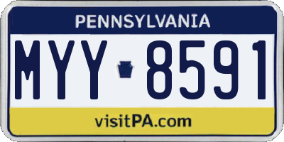 PA license plate MYY8591