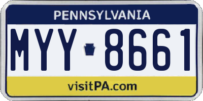PA license plate MYY8661