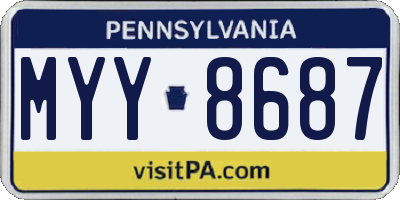 PA license plate MYY8687