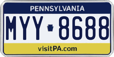 PA license plate MYY8688