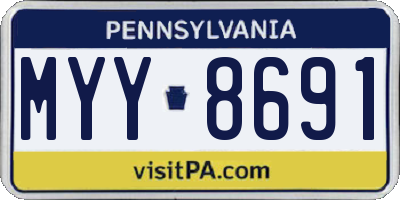 PA license plate MYY8691