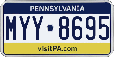 PA license plate MYY8695