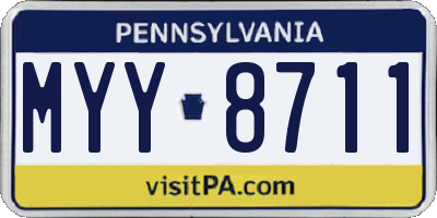 PA license plate MYY8711