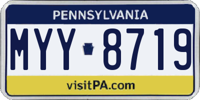 PA license plate MYY8719