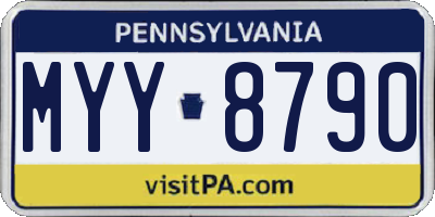 PA license plate MYY8790